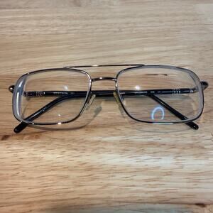 Stetson Zyloware 281 Eyeglass Frames Metal Silver Black 57 17 Unisex Glasses